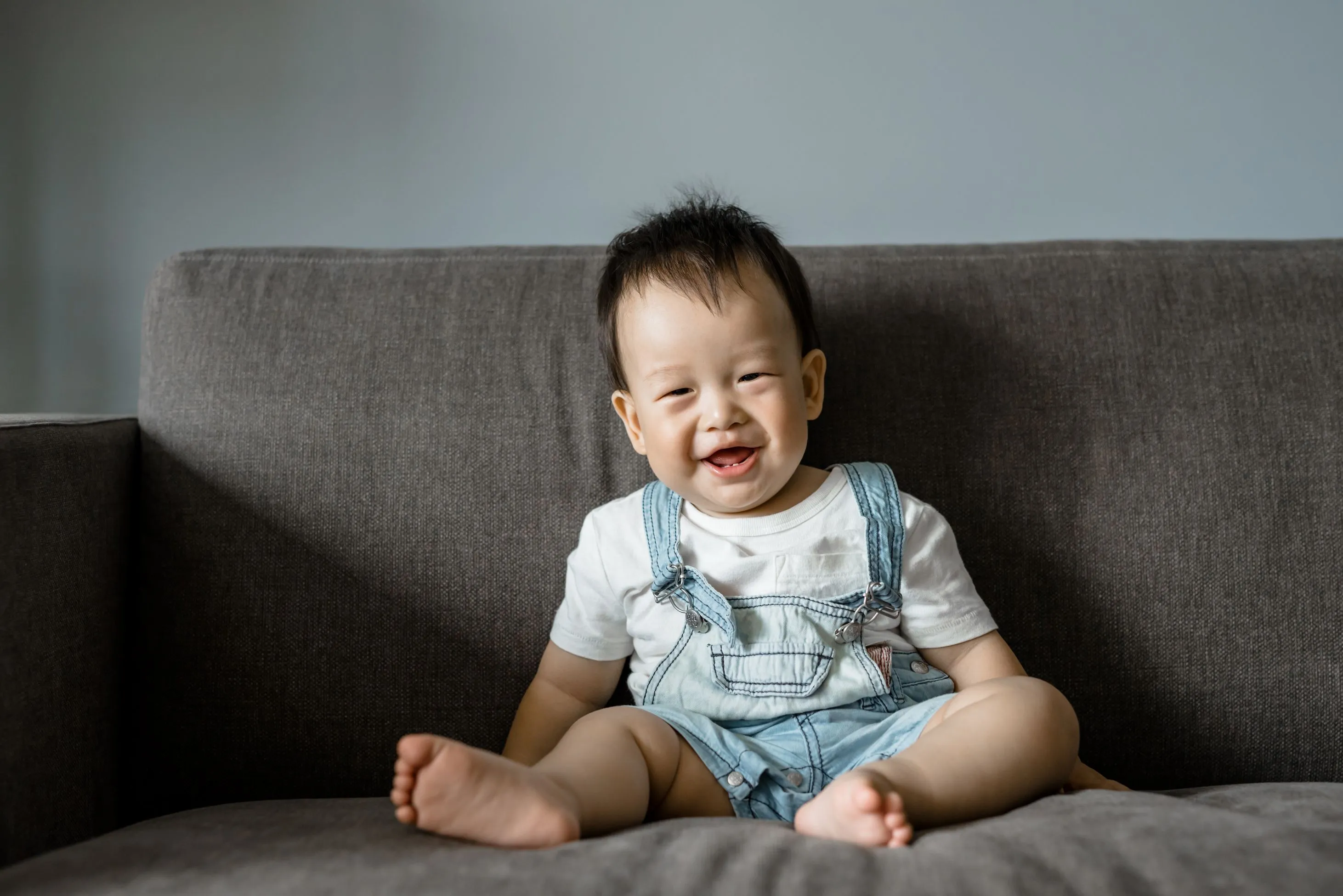 Smiling baby boy
