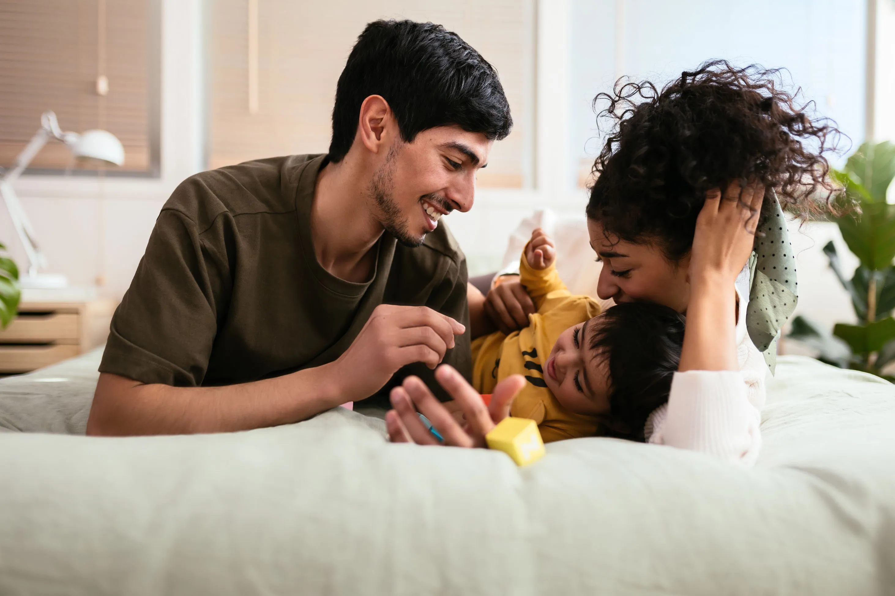 A joyful family moment.