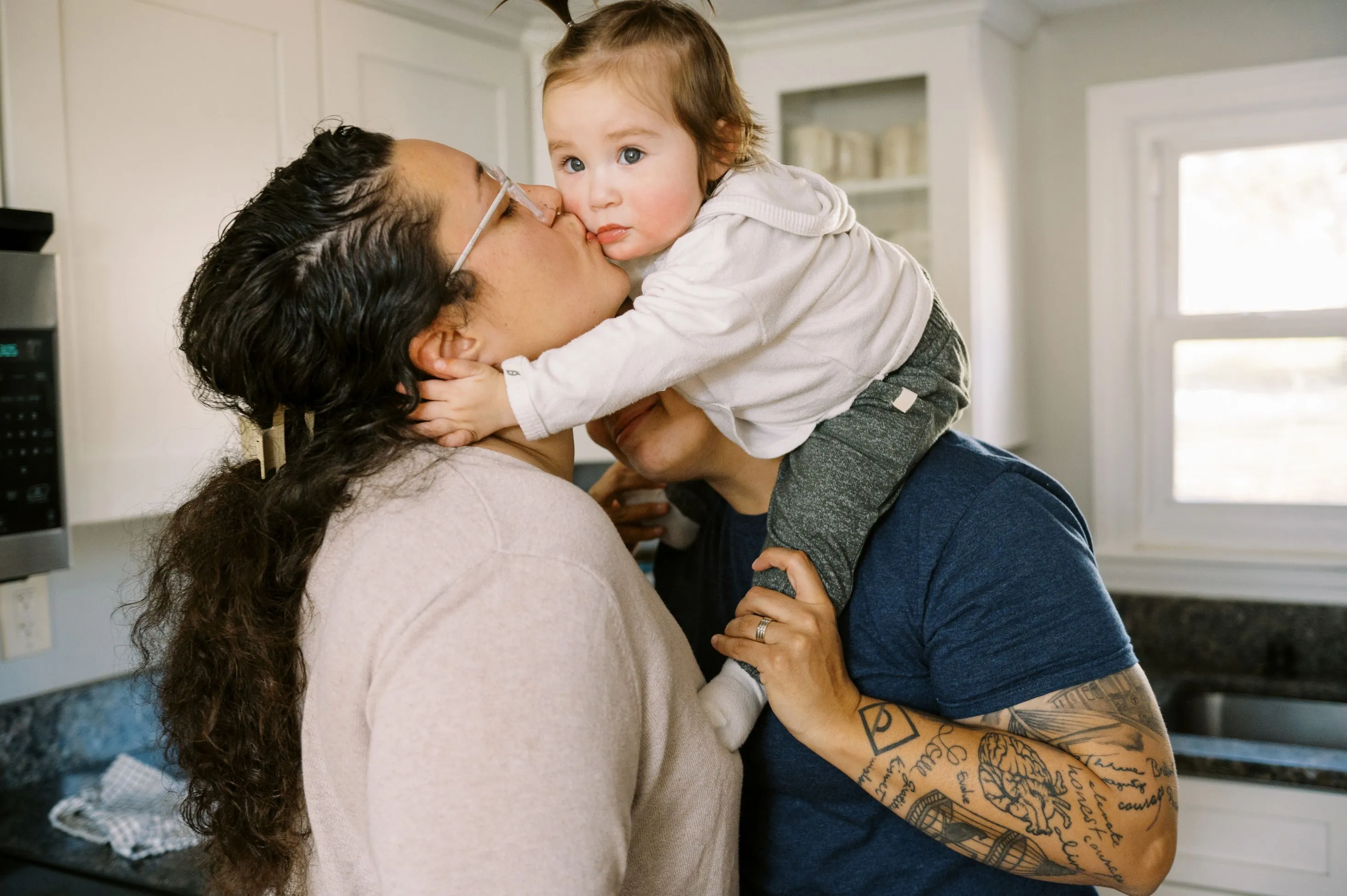 A joyful family moment.