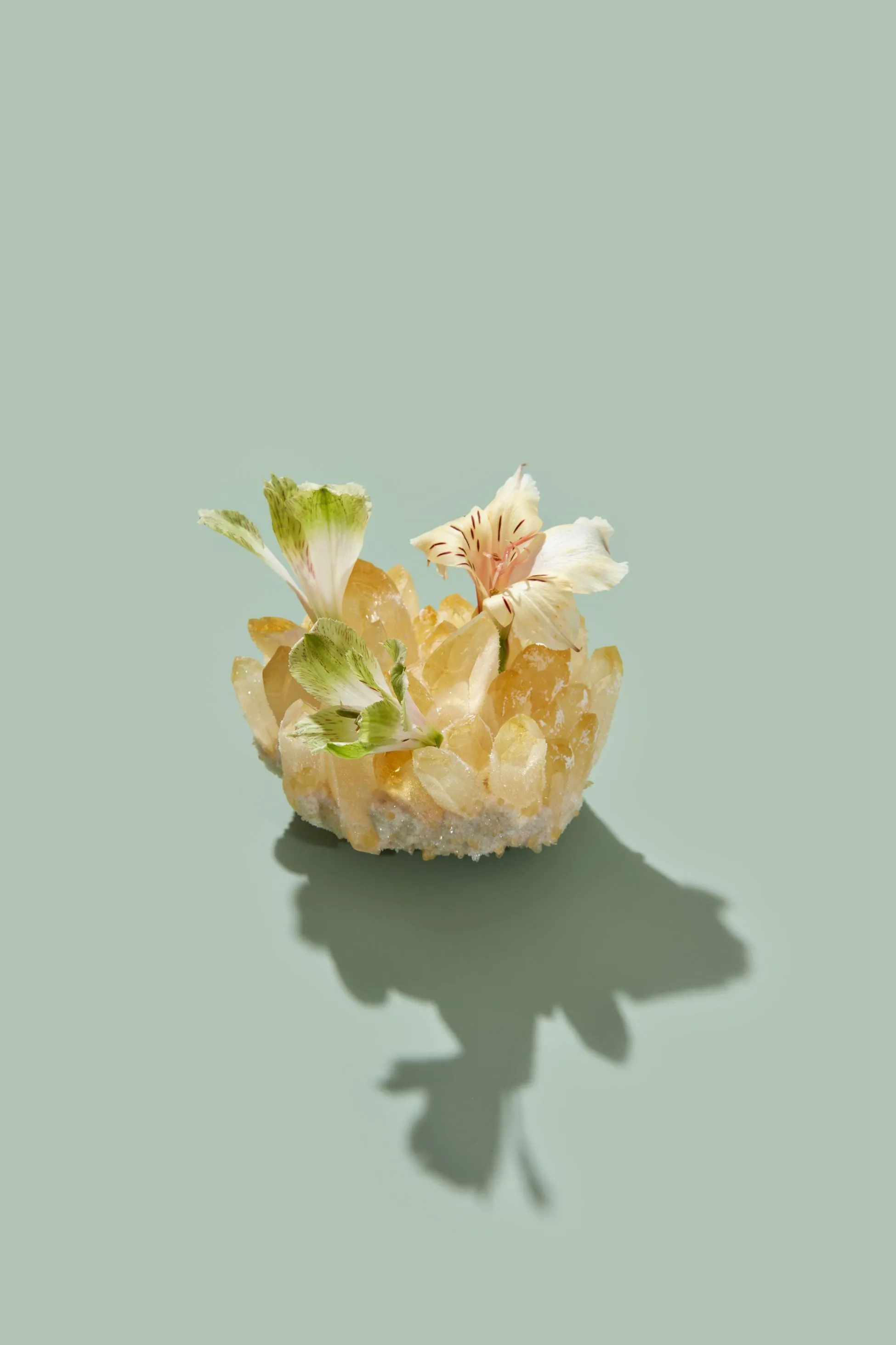 Floral decoration crystal cupcake