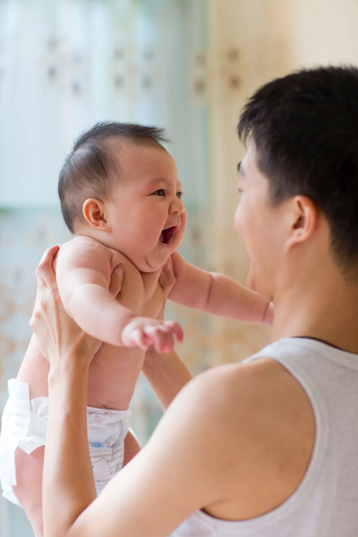 Baby and father